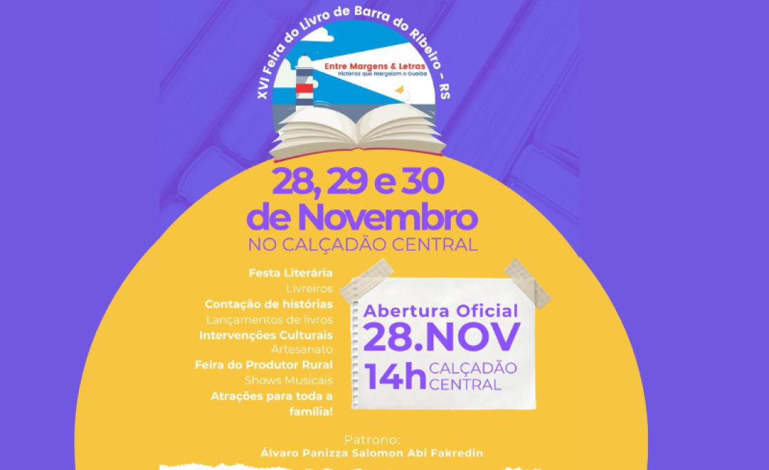 16º Feira do Livro de Barra do Ribeiro - Novembro 2025