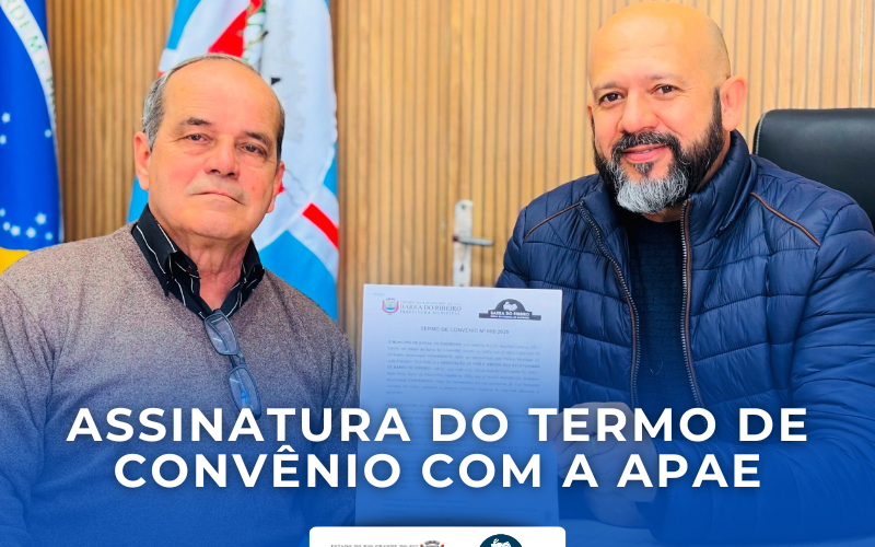 Assinatura do Termo de Convênio com a  APAE
