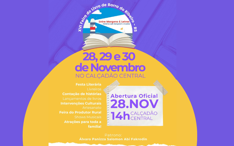 16º Feira do Livro de Barra do Ribeiro - Novembro 2025