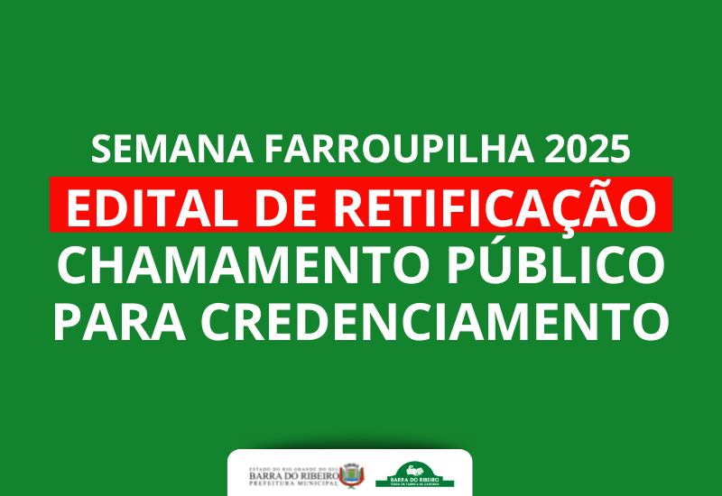 edital de retificação