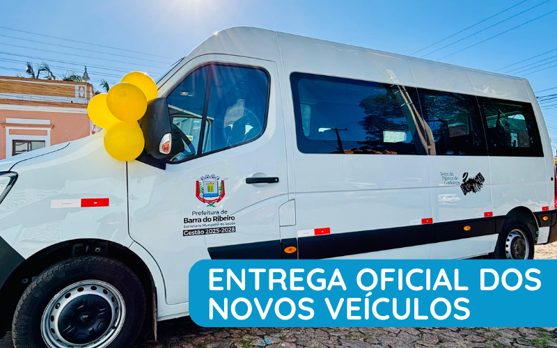 Entrega oficial dos novos veículos destinados às Secretarias Municipais da Saúde e de Obras.